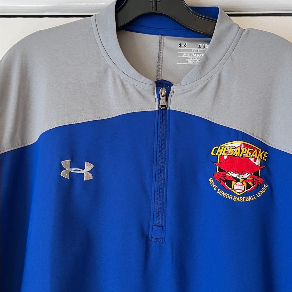 Under Armour Chesapeake (MD) Men's Senior Baseball League 1/4 zip warm up jacket